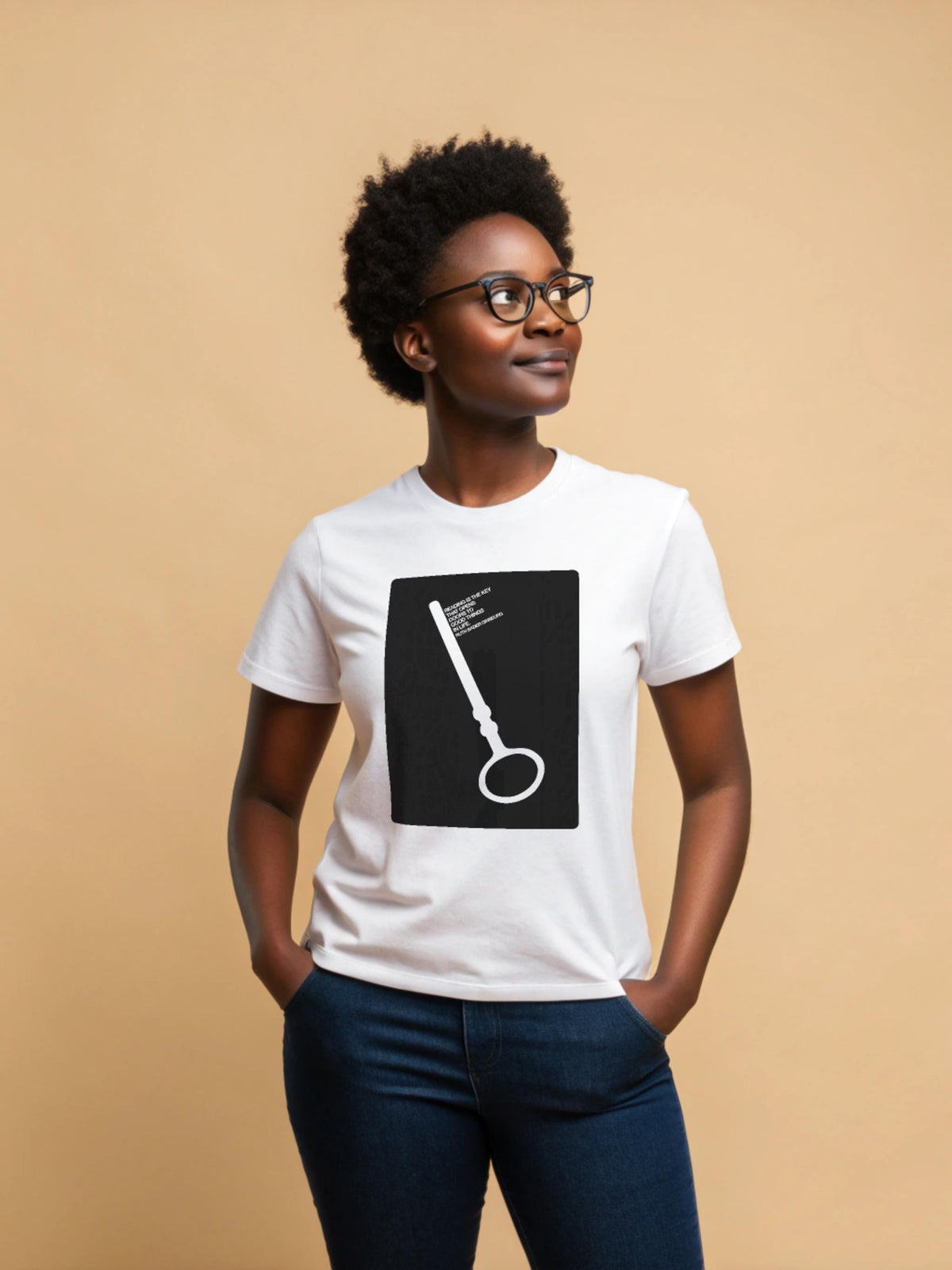 Ruth Bader Ginsburg Quote T-Shirt - Powerful Retro Key Design - Literary Gift for Book Lovers