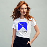 Load image into Gallery viewer, Voltaire Inspired Modern Dance Cut-Out T-Shirt - Soft Cotton Tee with Inspirational Quote
