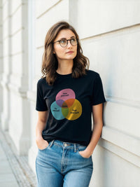Load image into Gallery viewer, Colorful Vendiagram T-Shirt - Books are The Key! | Casual Cotton Tee Gift

