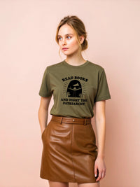 Load image into Gallery viewer, Fight The Patriarchy T-Shirt - Female Revolution Graphic Tee - Read Books in Style
