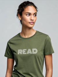 Load image into Gallery viewer, Retro READ T-Shirt: Unisex Cotton Tee for Book Lovers
