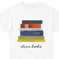 Load image into Gallery viewer, Olive Books T-Shirt - Punny Book Lover Tee - Fun Graphic Tee for Readers
