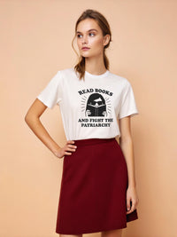 Load image into Gallery viewer, Fight The Patriarchy T-Shirt - Female Revolution Graphic Tee - Read Books in Style
