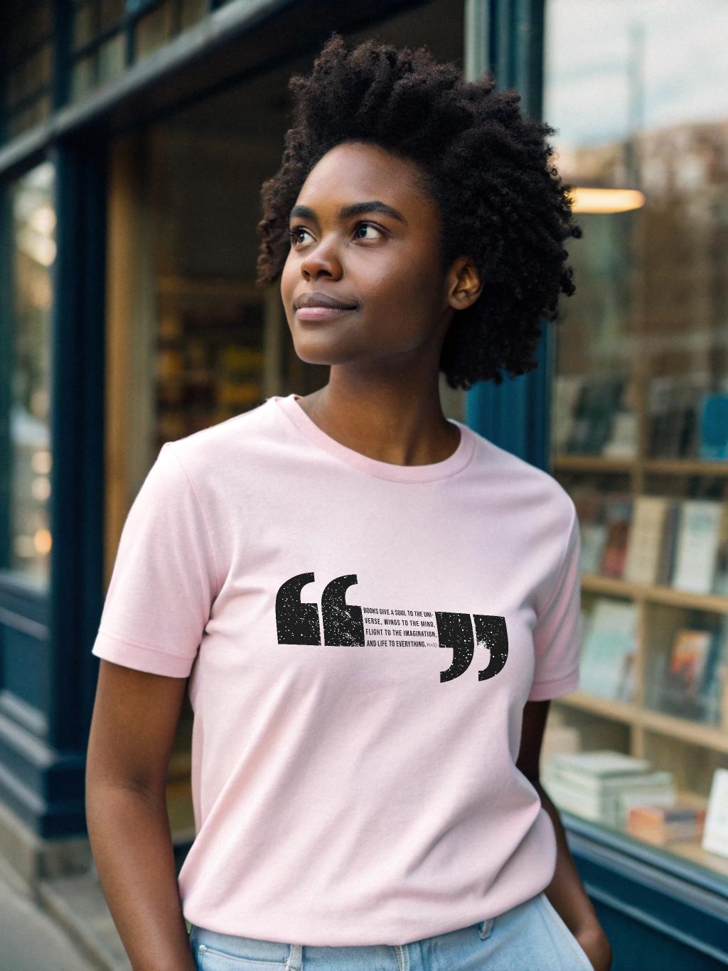 Plato Quote T-Shirt | Cosmic Books Design | Handmade Cotton Tee