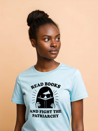 Load image into Gallery viewer, Fight The Patriarchy T-Shirt - Female Revolution Graphic Tee - Read Books in Style
