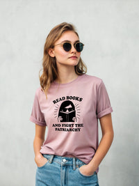 Load image into Gallery viewer, Fight The Patriarchy T-Shirt - Female Revolution Graphic Tee - Read Books in Style
